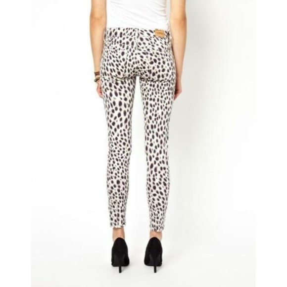 Denim & Supply Ralph Lauren's Women's Cheetah Print Skinny Jeans  26 - Picture 2 of 6